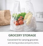 beyondGREEN Clear Multipurpose Take Out Bag — Durable, Easy - Carry, Made in USA - 1000 Count 8"x5"x16" - 1000 Count - beyondGREEN biotech™