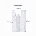 beyondGREEN Clear Multipurpose Take Out Bag — Durable, Easy - Carry, Made in USA - 1000 Count 8"x5"x16" - 1000 Count - beyondGREEN biotech™