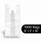 beyondGREEN Clear Multipurpose Take Out Bag — Durable, Easy - Carry, Made in USA - 1000 Count 8"x5"x16" - 1000 Count - beyondGREEN biotech™