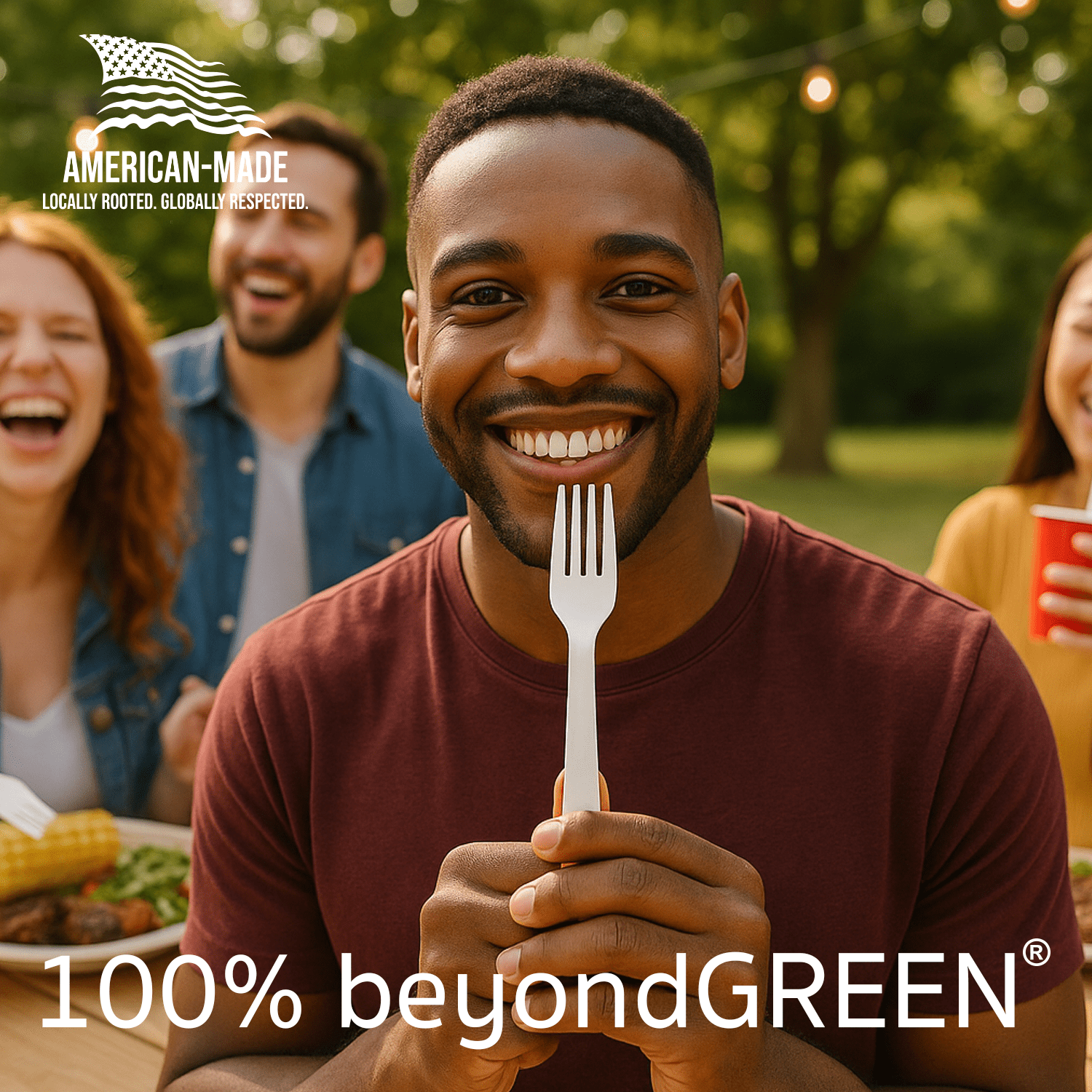 beyondGREEN's BPI Certified Forks – 1,000 Unwrapped Bulk Case | Made in USA - Cutlery - beyondGREEN biotech™