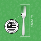 beyondGREEN's BPI Certified Forks – 1,000 Unwrapped Bulk Case | Made in USA - Cutlery - beyondGREEN biotech™