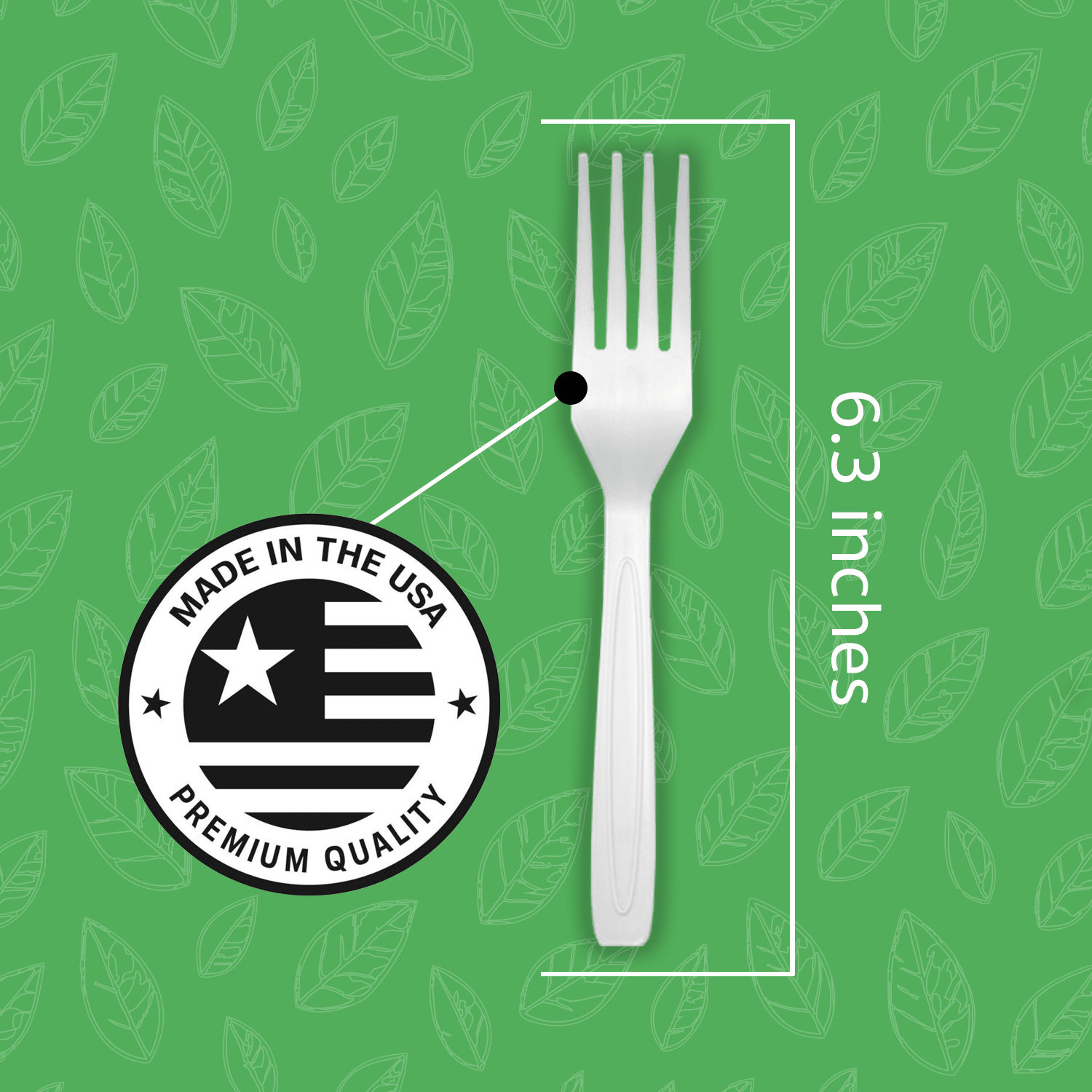 beyondGREEN's BPI Certified Forks – 1,000 Unwrapped Bulk Case | Made in USA - Cutlery - beyondGREEN biotech™