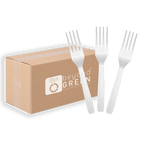 beyondGREEN's BPI Certified Forks – 1,000 Unwrapped Bulk Case | Made in USA - Cutlery - beyondGREEN biotech™