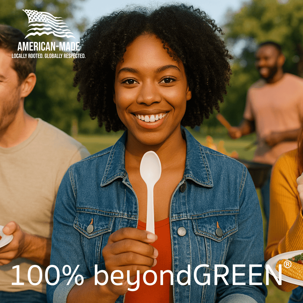 beyondGREEN's BPI Certified Spoons – 1,000 Unwrapped Bulk Case | Made in USA - Cutlery - beyondGREEN biotech™