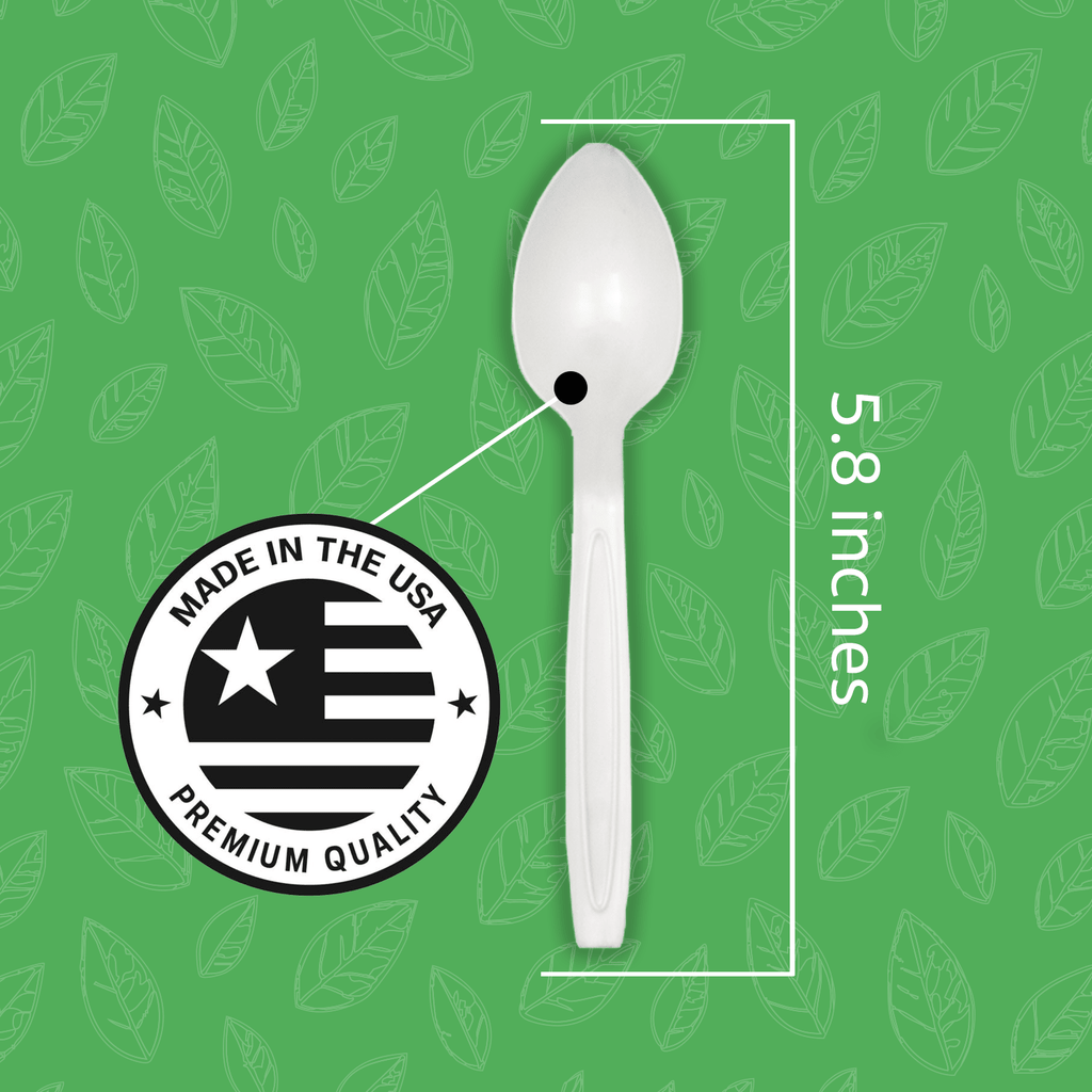 beyondGREEN's BPI Certified Spoons – 1,000 Unwrapped Bulk Case | Made in USA - Cutlery - beyondGREEN biotech™