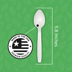 beyondGREEN's BPI Certified Spoons – 1,000 Unwrapped Bulk Case | Made in USA - Cutlery - beyondGREEN biotech™