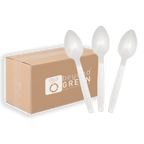 beyondGREEN's BPI Certified Spoons – 1,000 Unwrapped Bulk Case | Made in USA - Cutlery - beyondGREEN biotech™