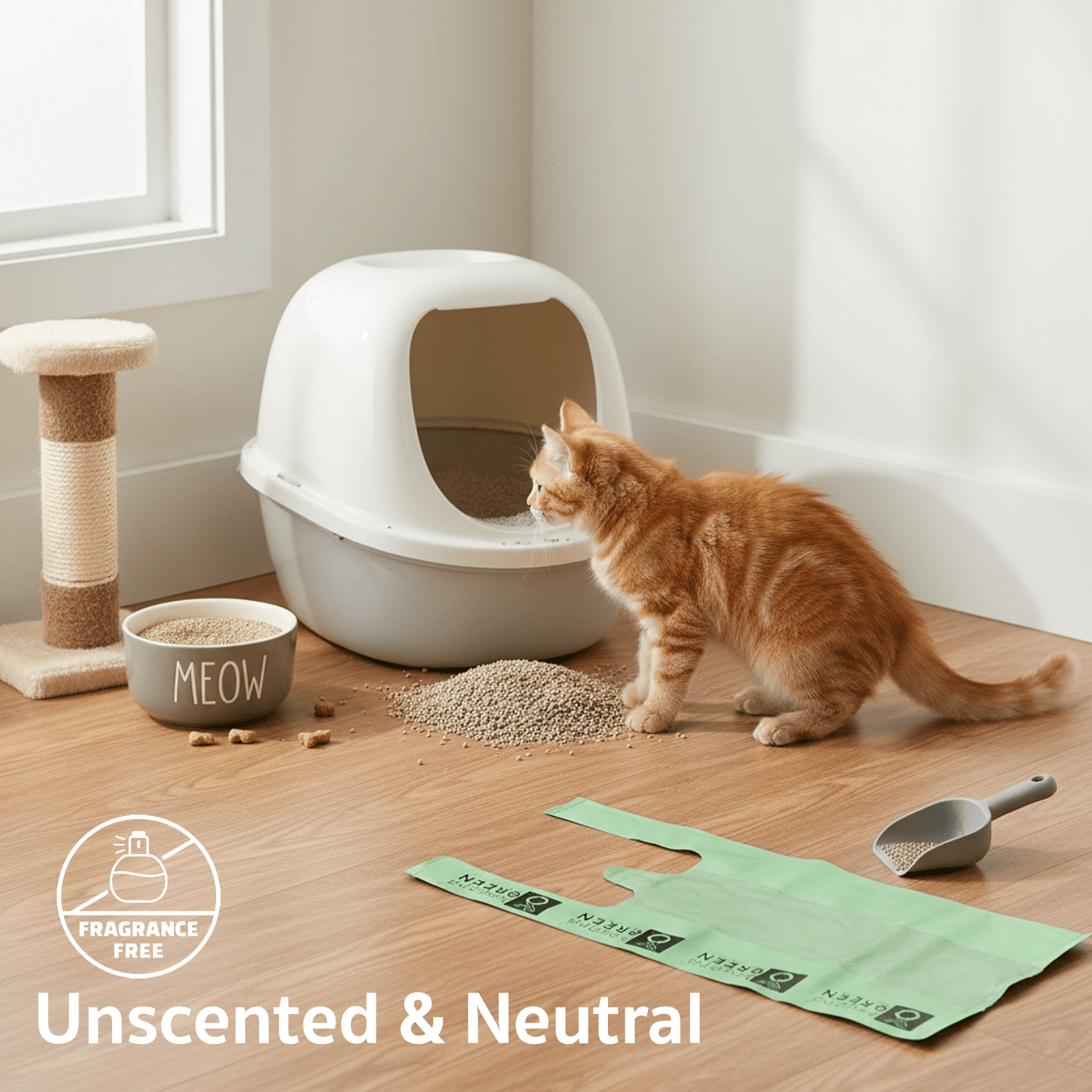 Cat Litter Bags – 8" x 16" with 5" Gusset & Handles | Leak - Resistant | Made in USA | beyondGREEN Standard - Cat Litter Bags - beyondGREEN™