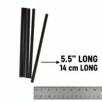 Cocktail Drinking Straws Bulk Pack – Black Unwrapped Cocktail Straws - 2,500 Count - beyondGREEN biotech™