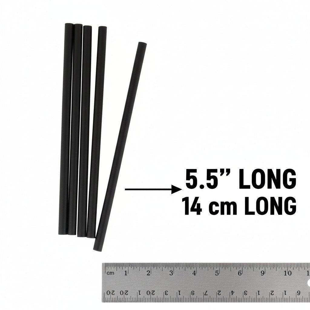 Cocktail Drinking Straws Bulk Pack – Black Unwrapped Cocktail Straws - 2,500 Count - beyondGREEN biotech™