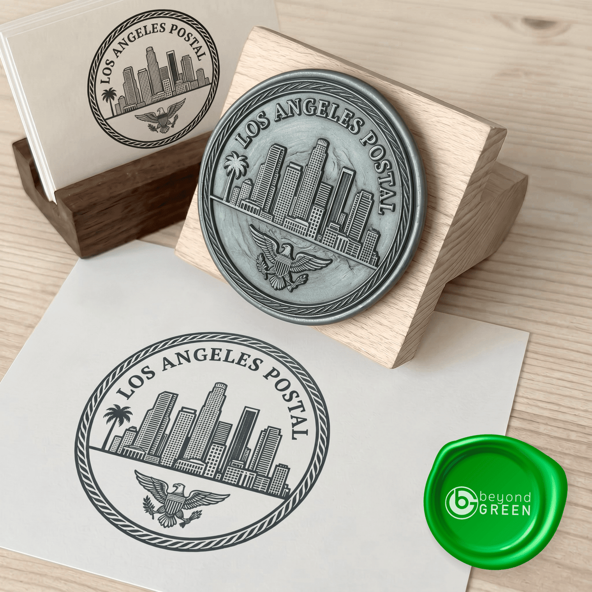Custom 8" Logo Stamp — Made From Your Design 8 Inch Custom Stamp - Custom Stamps - beyondGREEN biotech