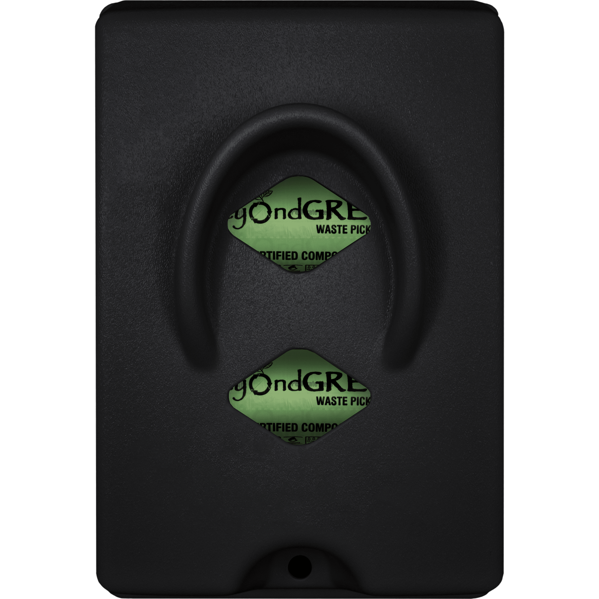 Dog Poop Bag Dispenser – Wall & Pole Mount | Dog Waste Station | Front - Load | Made in USA | beyondGREEN Black - Poop Bag Dispenser - beyondGREEN™