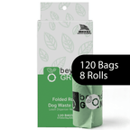 Dog Poop Bags – Poop Bags – Dog Bags | Folded Rolls 9" x 12" | Leak - Resistant | Made in USA | beyondGREEN 120 Count - Dog Waste Bags - beyondGREEN™