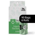 Dog Poop Bags – Poop Bags – Dog Bags | Folded Rolls 9" x 12" | Leak - Resistant | Made in USA | beyondGREEN 90 Count - Dog Waste Bags - beyondGREEN™