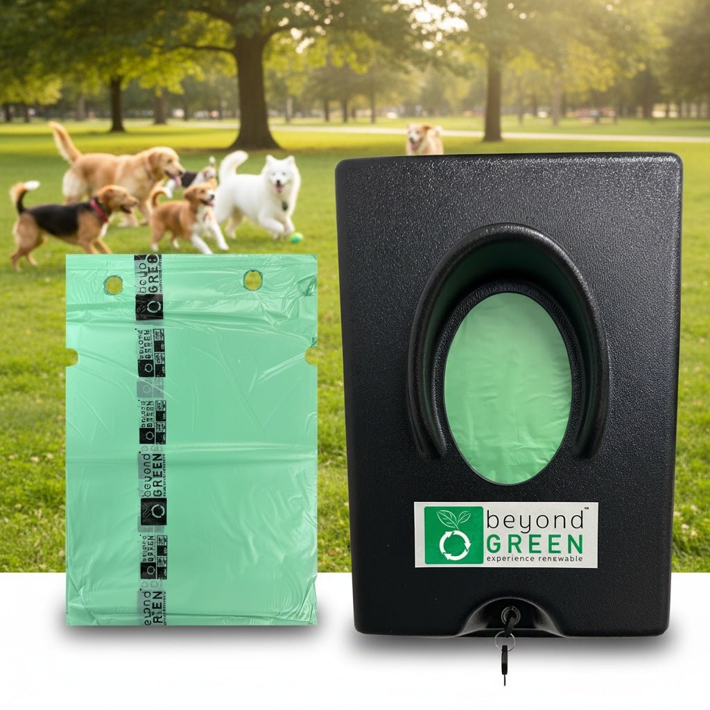 Dog Waste Station Bags – Single - Pull Refill 9" x 13" | Park Dispenser Compatible | Made in USA | beyondGREEN 10 Packs - 1000 Bags - Dog Waste Bags - beyondGREEN biotech™