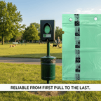 Dog Waste Station Bags – Single - Pull Refill 9" x 13" | Park Dispenser Compatible | Made in USA | beyondGREEN 25 Packs - 2500 Bags - Dog Waste Bags - beyondGREEN biotech™