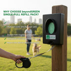 Dog Waste Station Bags – Single - Pull Refill 9" x 13" | Park Dispenser Compatible | Made in USA | beyondGREEN 25 Packs - 2500 Bags - Dog Waste Bags - beyondGREEN biotech™
