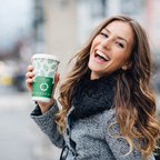 beyondGREEN Aqueous Paper Cups – 12 oz / 16 oz | Hot & Cold Use | Made in USA | 25 CT