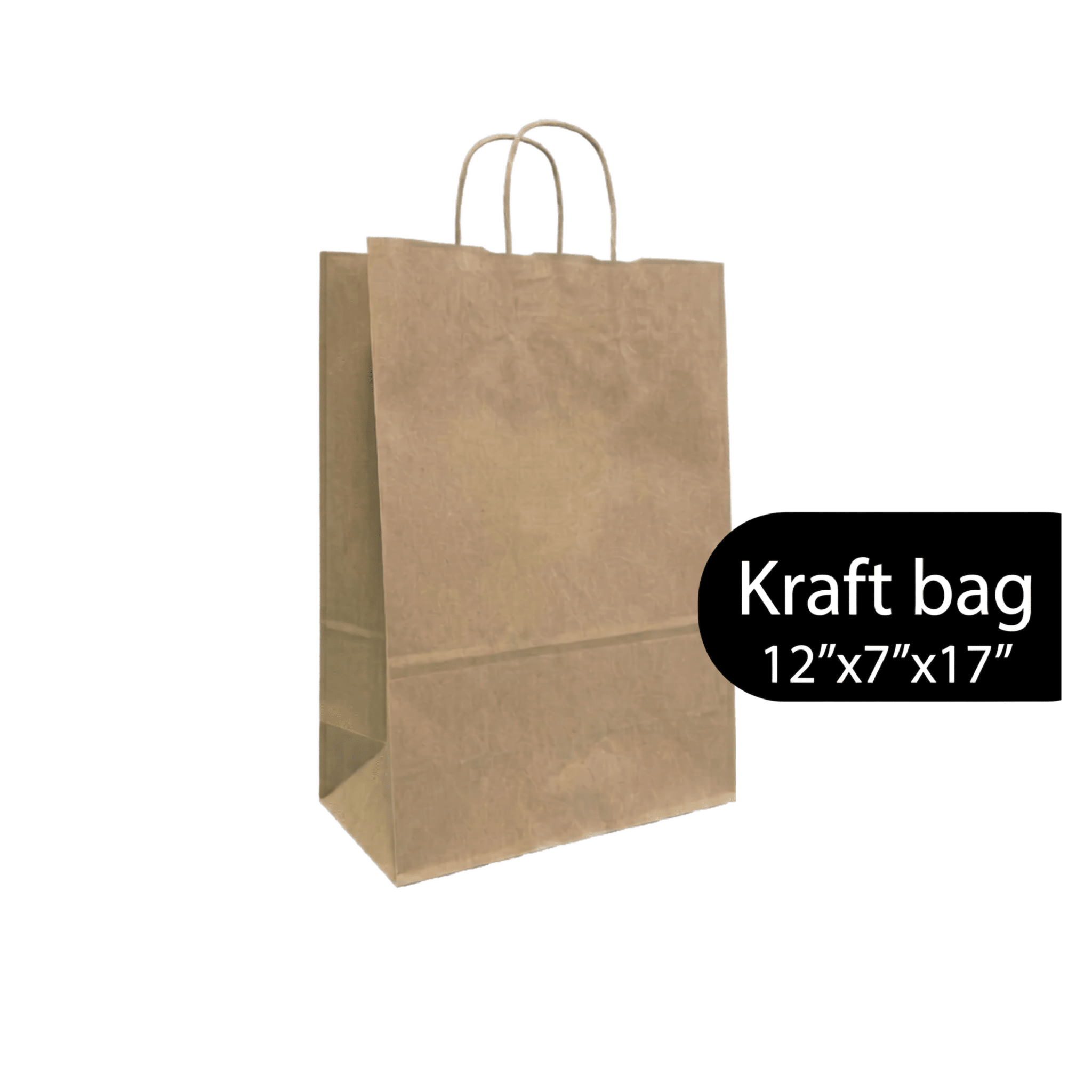 FSC Kraft Paper Shopping Bags – 250 Count | Post - Consumer Recycled | beyondGREEN Kract Paper Bag | 12" x 7" x 17" | 250CT - Paper Bags - beyondGREEN biotech™