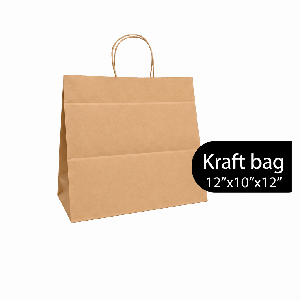 FSC Kraft Paper Shopping Bags – 250 Count | Post-Consumer Recycled | beyondGREEN Kraft Paper Bag | 12" x 10" x 12" | 250CT - Paper Bags - beyondGREEN biotech™