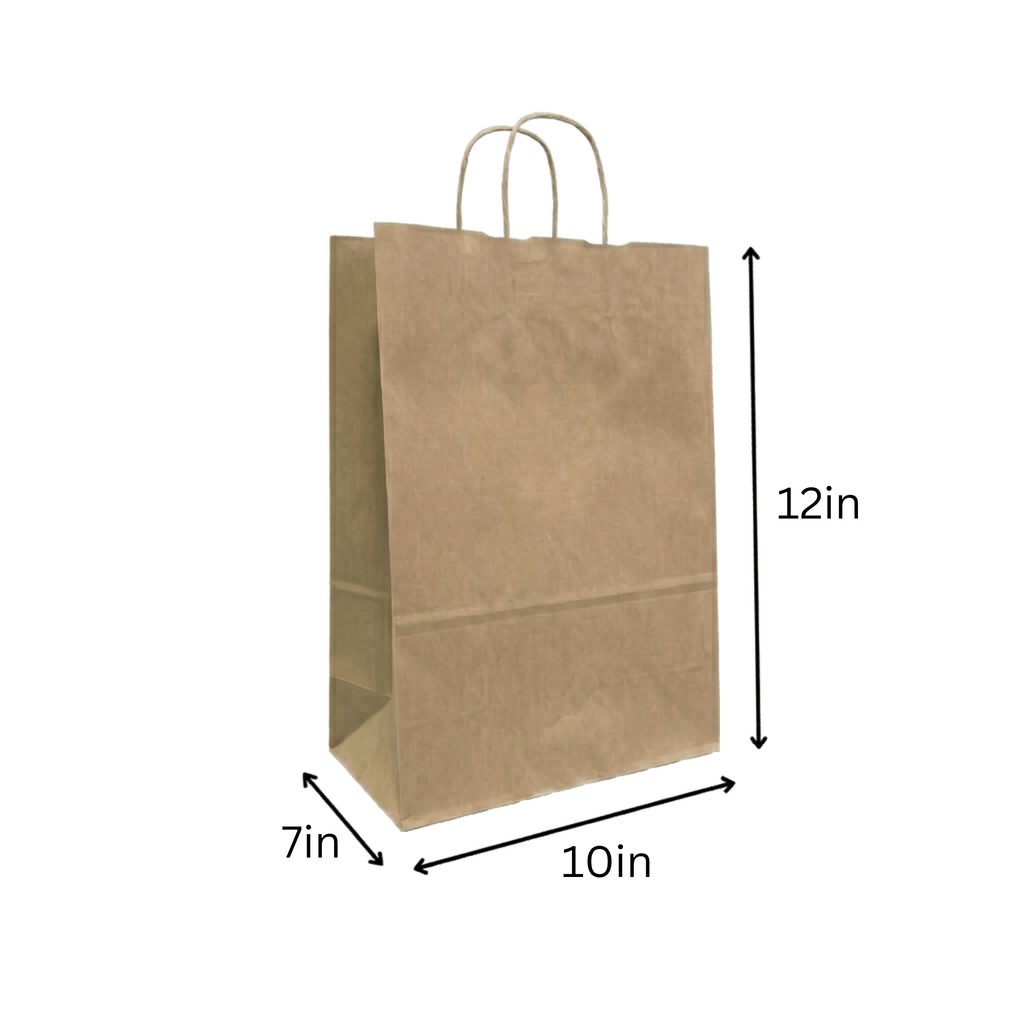 FSC Kraft Paper Shopping Bags – 250 Count | Post - Consumer Recycled | beyondGREEN Kraft Paper Bag | 12" x 10" x 12" | 250CT - Paper Bags - beyondGREEN biotech™