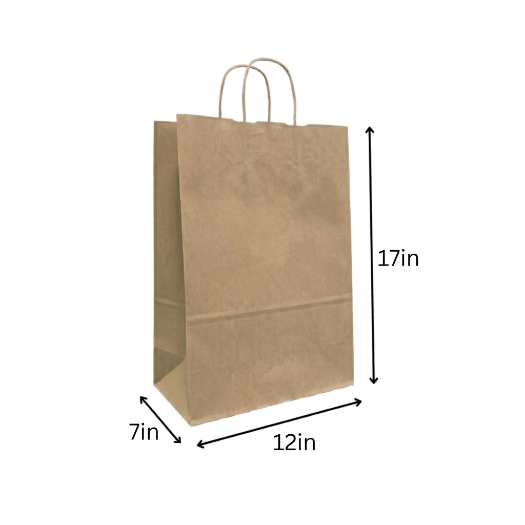 FSC Kraft Paper Shopping Bags – 250 Count | Post - Consumer Recycled | beyondGREEN Kraft Paper Bag | 12" x 10" x 12" | 250CT - Paper Bags - beyondGREEN biotech™