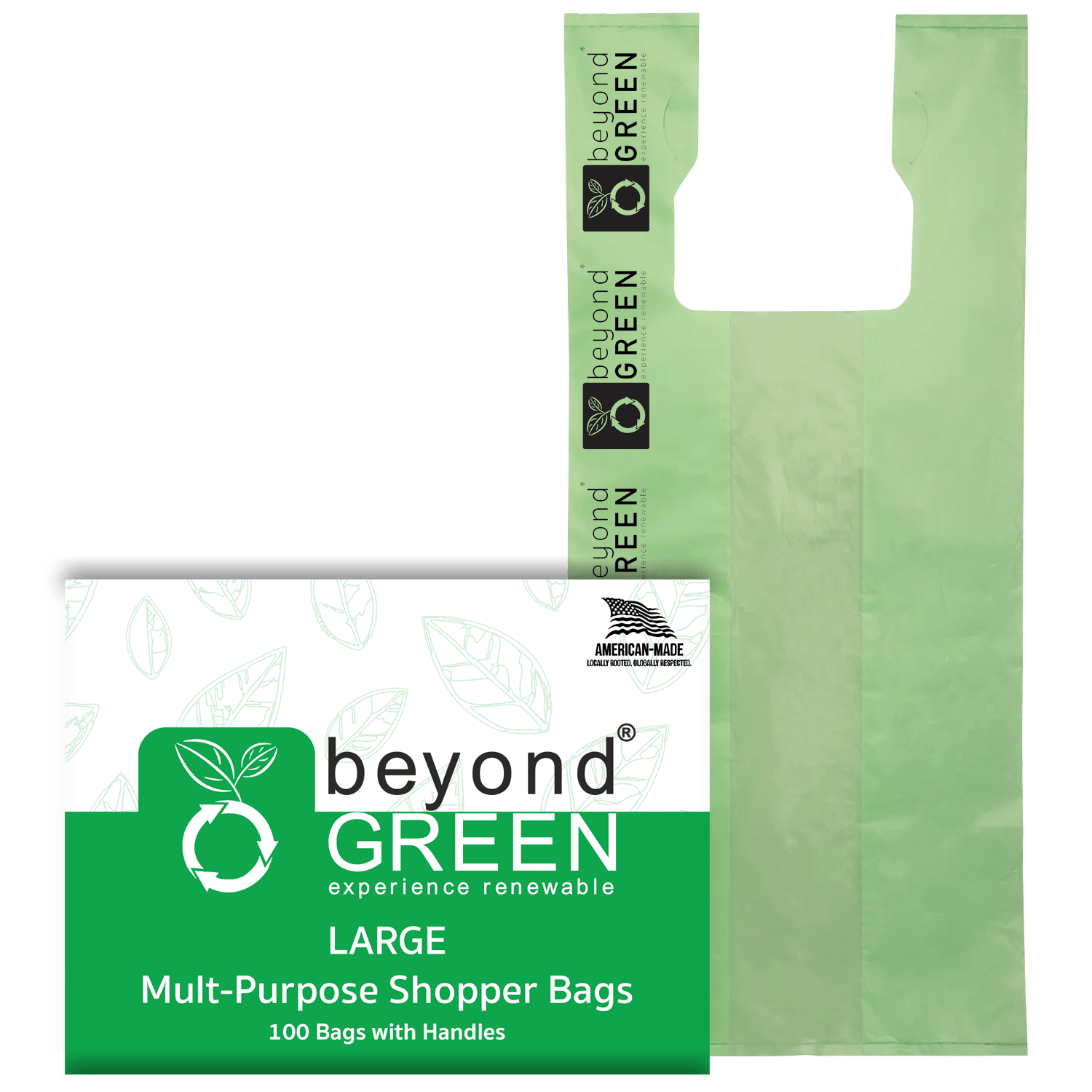Large Multi - Purpose Carry Bags – 10" x 7" x 20" | Tear - Resistant | Made in USA | beyondGREEN 100 - Multi - Purpose Bags - beyondGREEN™