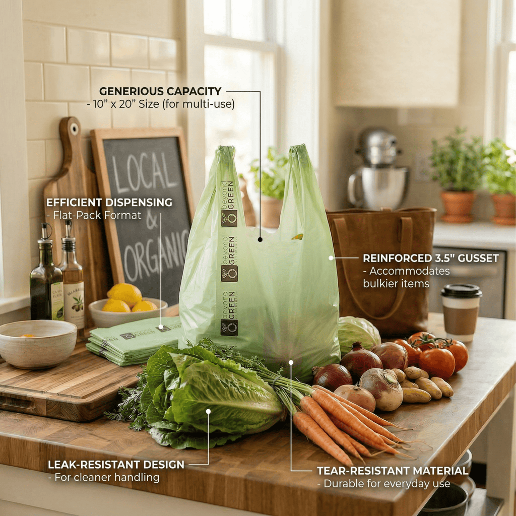 Large Multi - Purpose Carry Bags – 10" x 7" x 20" | Tear - Resistant | Made in USA | beyondGREEN 100 - Multi - Purpose Bags - beyondGREEN™