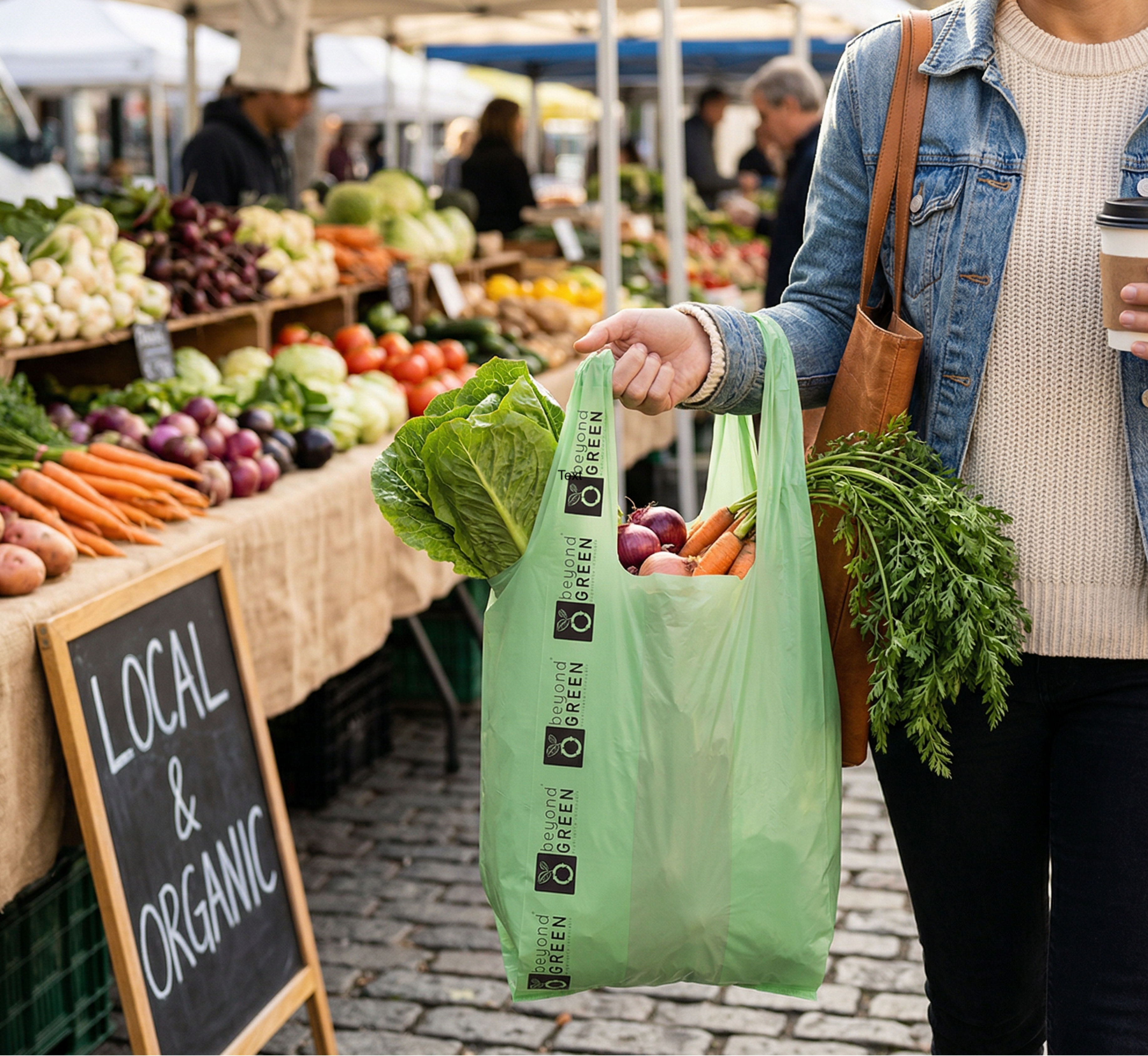 beyondGREEN Large Multi-Purpose Shopper Bags – Made in USA, Tear-Resistant & Leak-Resistant