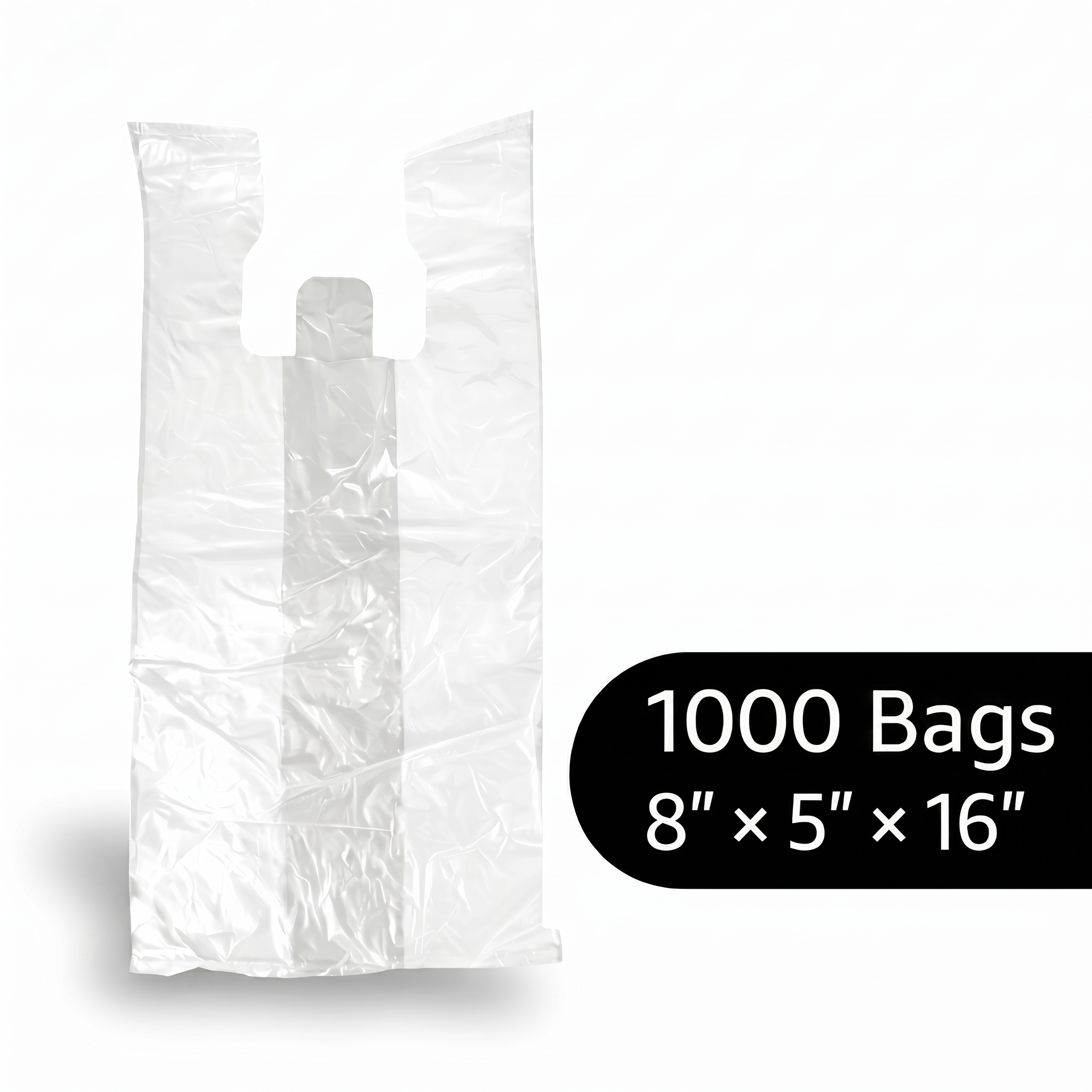 beyondGREEN Clear Multipurpose Take Out Bag — Durable, Easy-Carry, Made in USA - 1000 Count