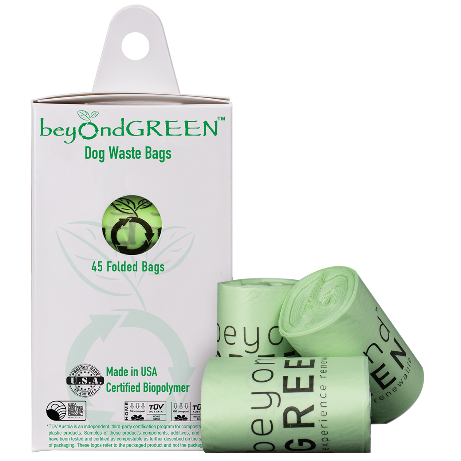 Plant-Based Dog Poop Bags for Leash Dispenser - 45 Bags