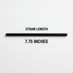 Wrapped 7.75'' x 0.24'' Compostable Black Jumbo Drinking Straws - 2,500 Count - beyondGREEN biotech™