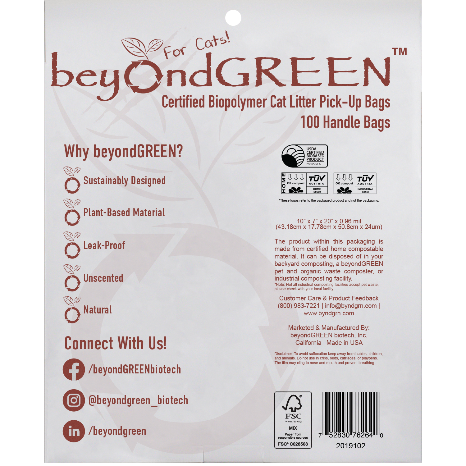 beyondGREEN  Plant-Based Trash Liners - 3 Gallon – beyondGREEN biotech™