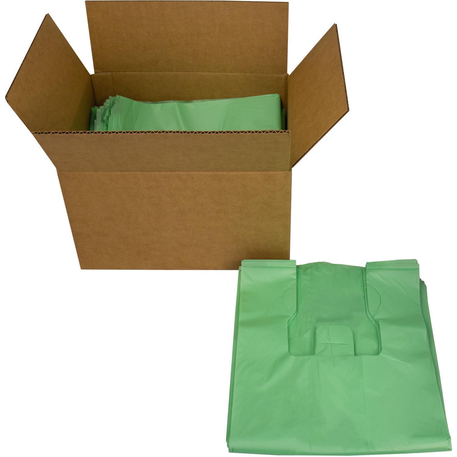 Plant-Based Large Food Safe Multi-Purpose Bags with Handles – 500 Bags