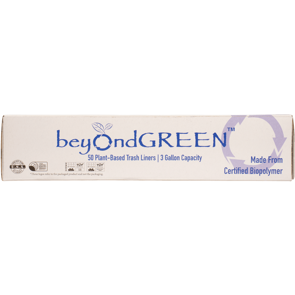 3 - Gallon Plant - Based Trash Can Liner - 50 Bags - Trash Liners - beyondGREEN™