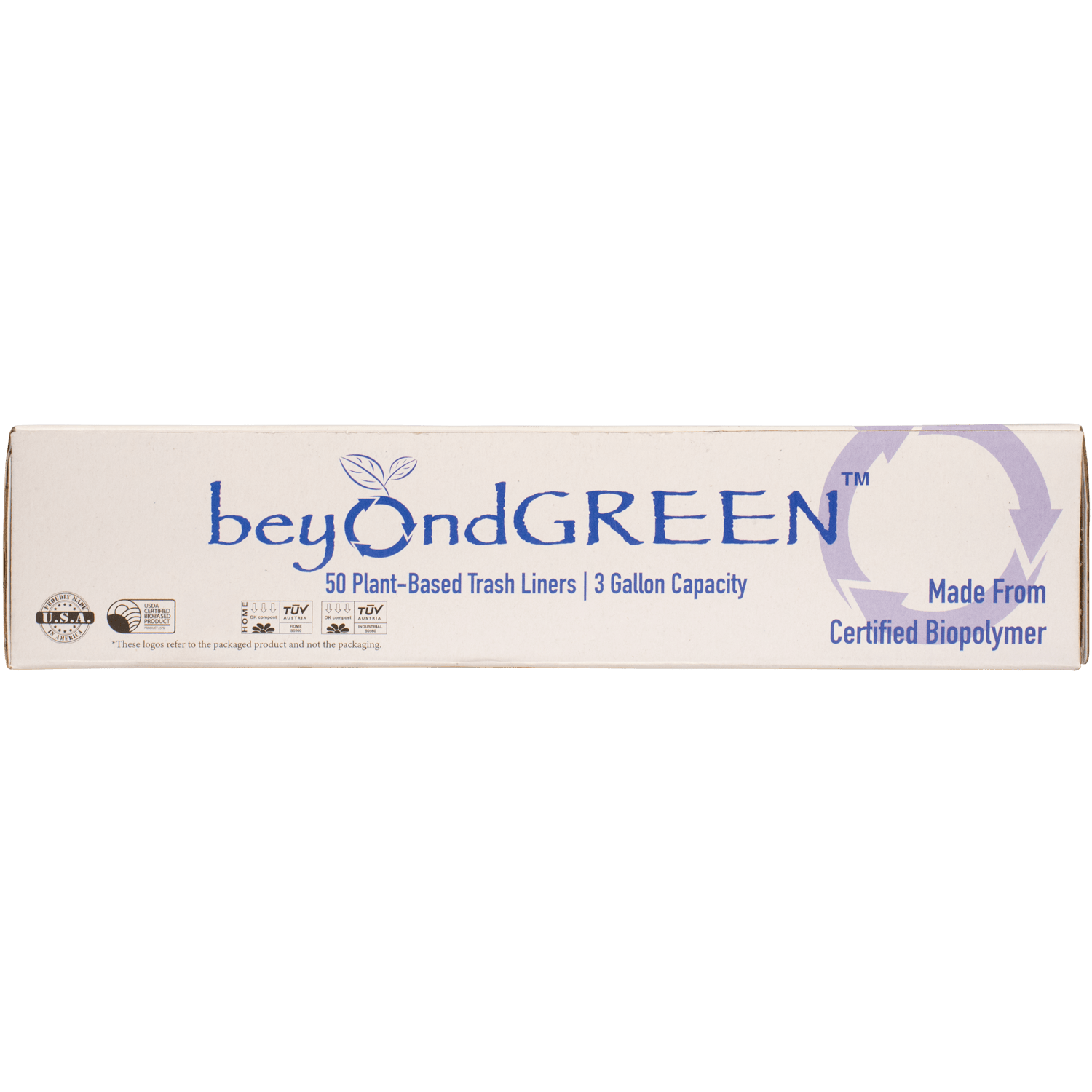 3 - Gallon Plant - Based Trash Can Liner - 50 Bags - Trash Liners - beyondGREEN™