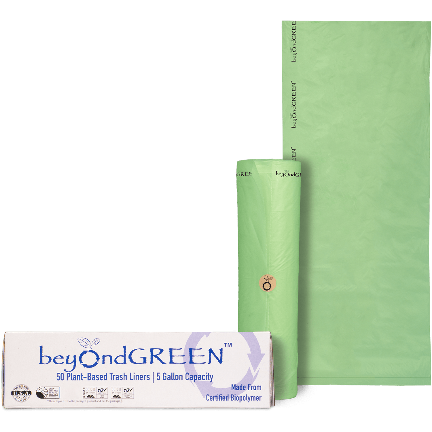 5 - Gallon Plant - Based Trash Can Liner - 50 Bags - Trash Liners - beyondGREEN™