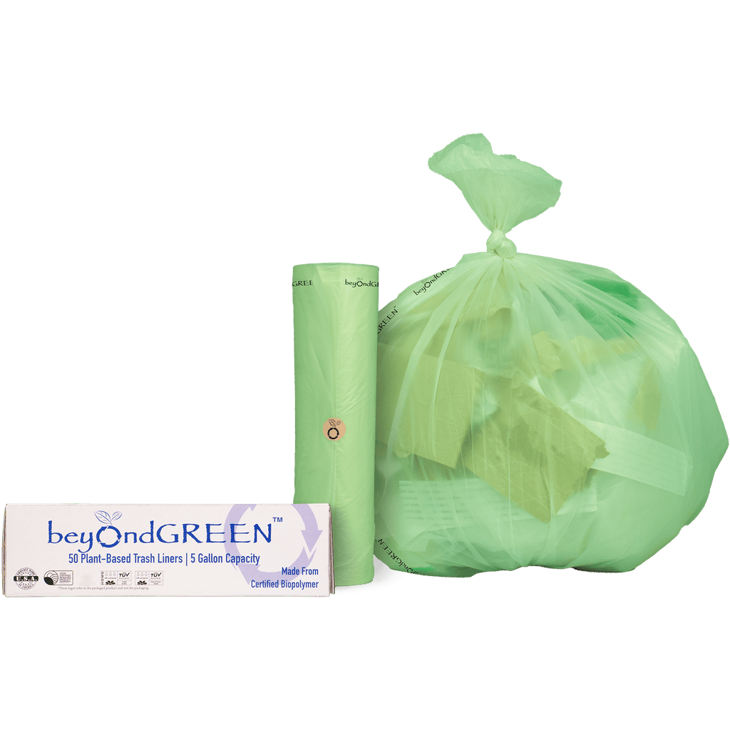 5 - Gallon Plant - Based Trash Can Liner - 50 Bags - Trash Liners - beyondGREEN™