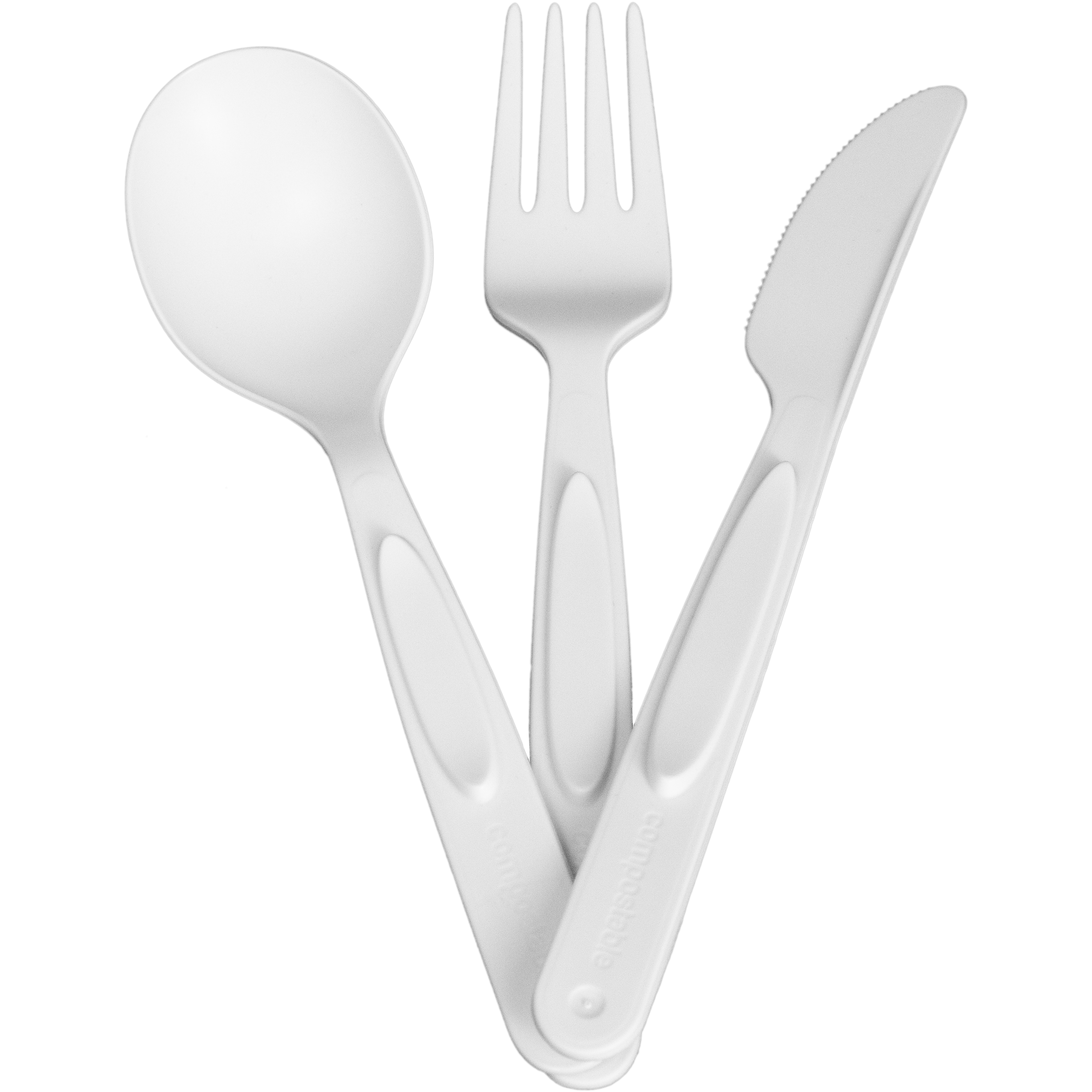 beyondGREEN Plant-Based Disposable Cutlery Utensils – 70 Spoons, 70 Forks, 70 Knives (210 total) - Unwrapped