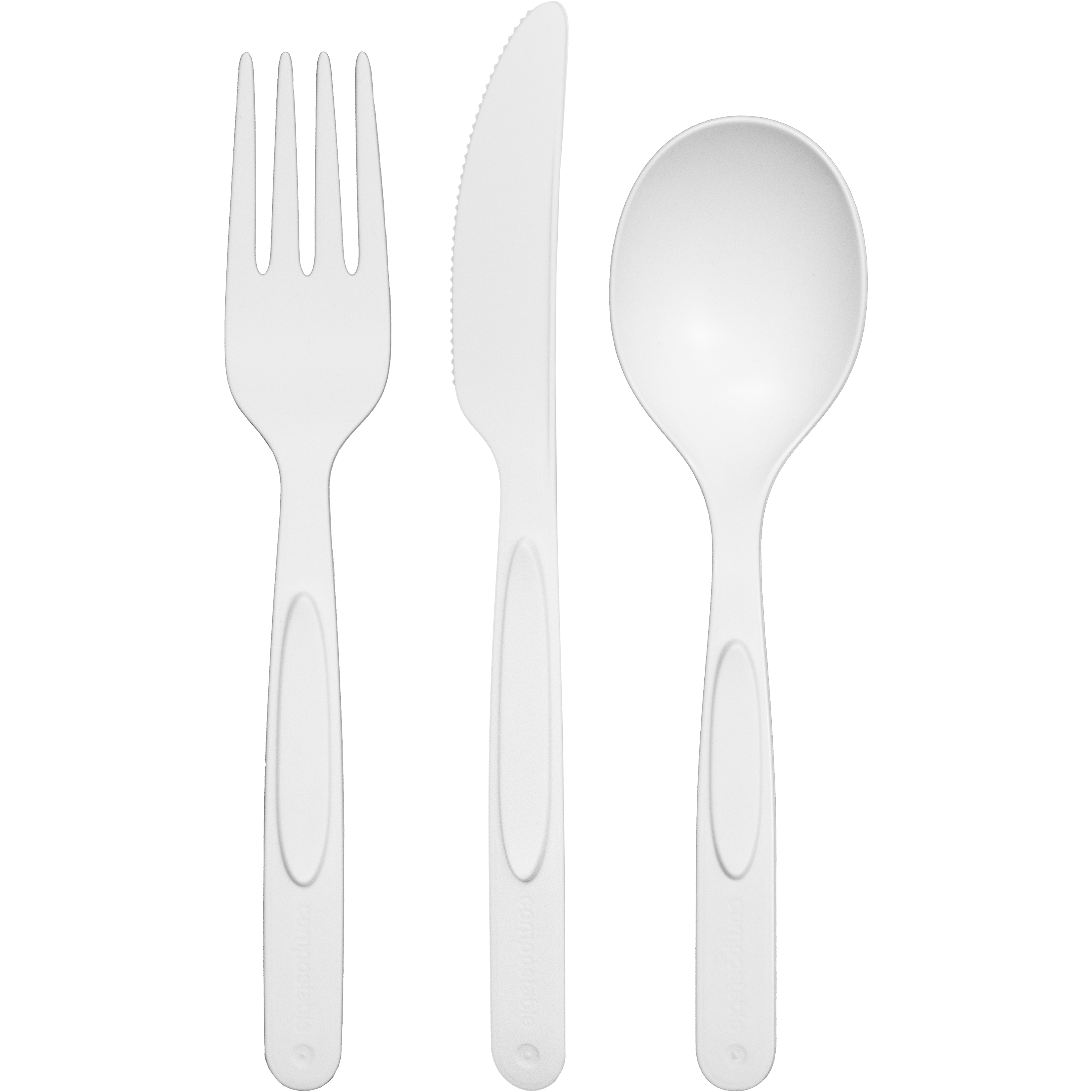beyondGREEN Plant-Based Disposable Cutlery Utensils – 70 Spoons, 70 Forks, 70 Knives (210 total) - Unwrapped