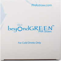For cold drinks only packaging Nodax PHA straws.