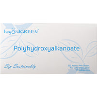 Top packaging of polyhydroxyalkanoate straws by beyondGREEN.