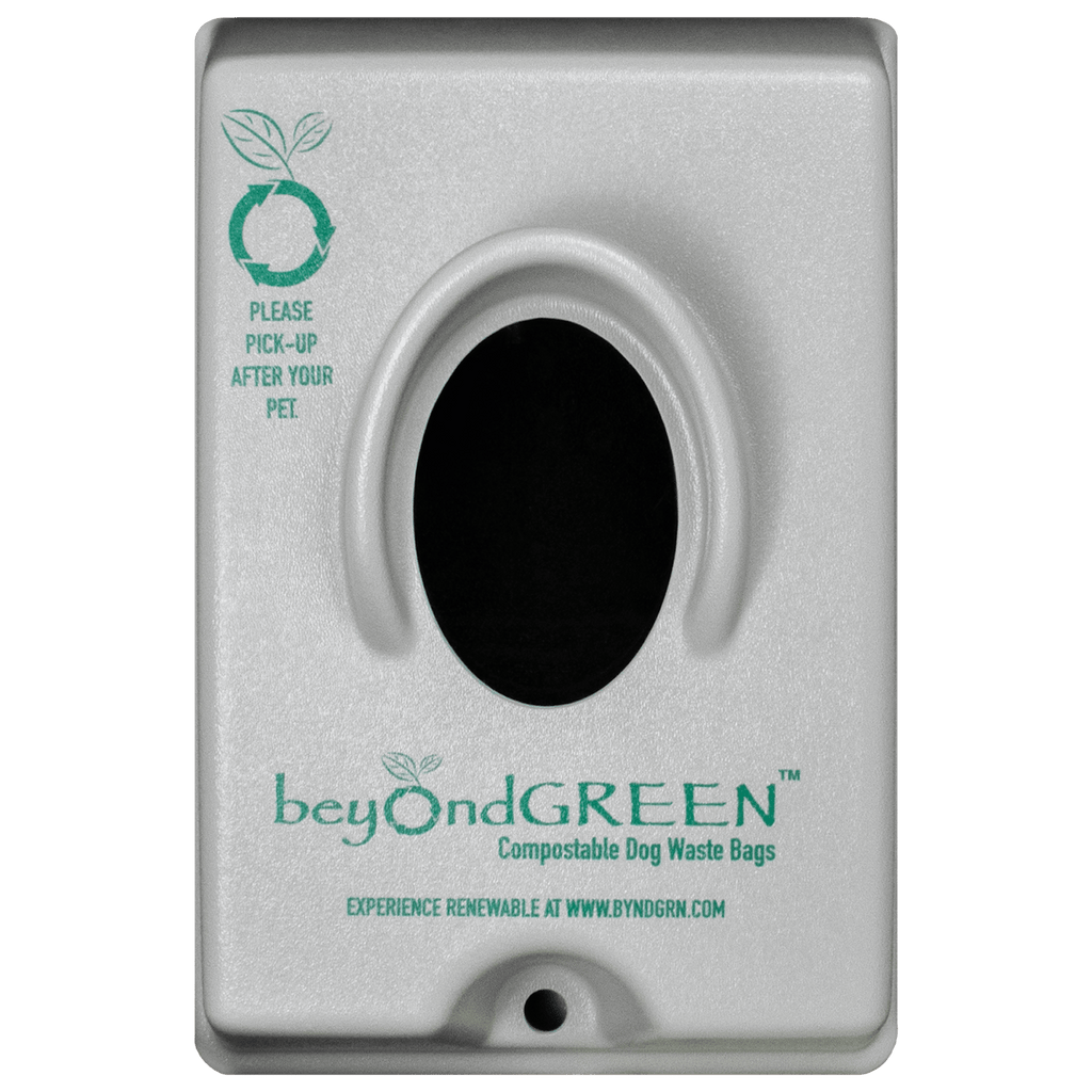 beyondGREEN Single - Pull Dog Waste Bag Dispenser – Wall/Pole Mount – Compatible with Single - Pull Header Packs – Heavy - Duty Construction Gray - Poop Bag Dispenser - beyondGREEN™
