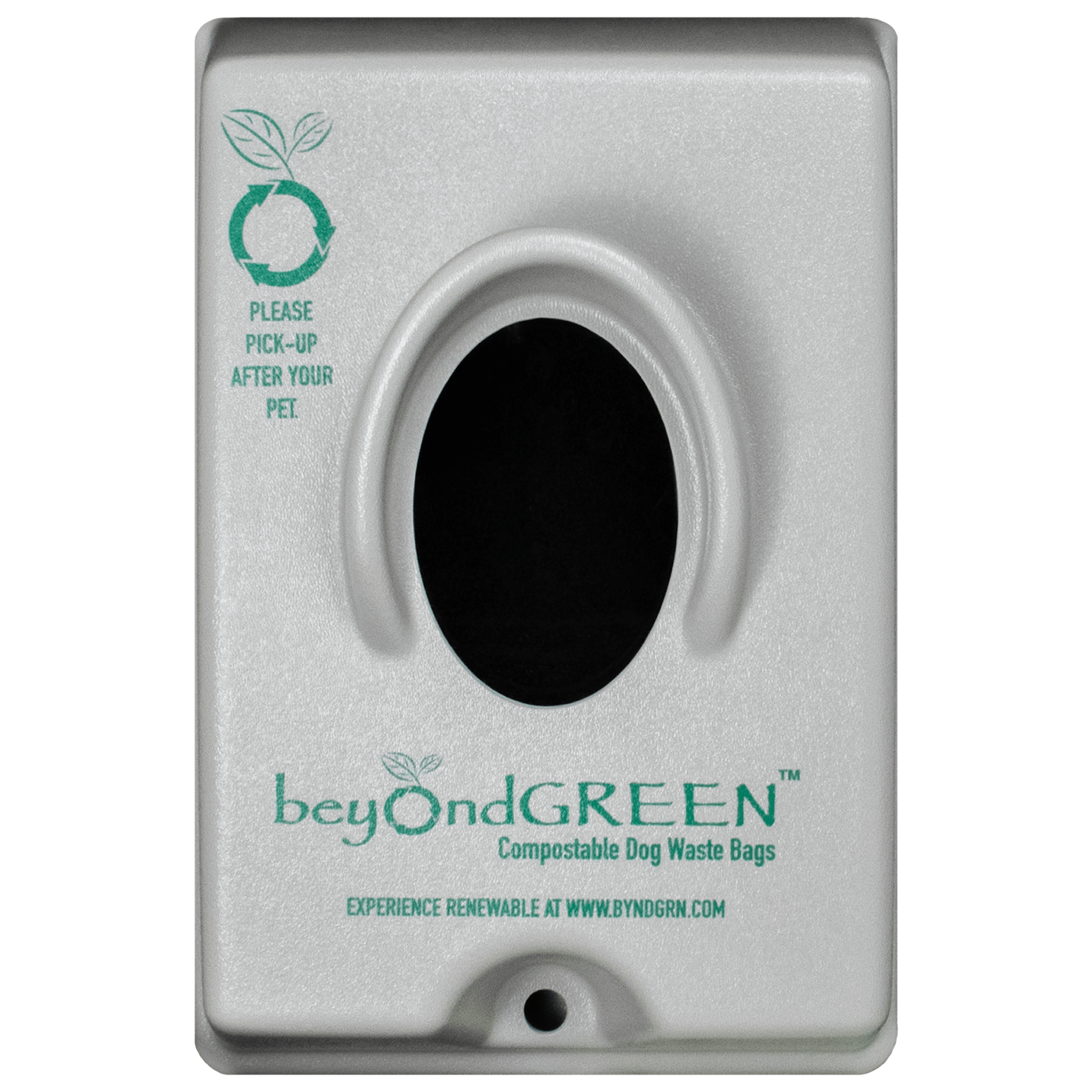 beyondGREEN Single - Pull Dog Waste Bag Dispenser – Wall/Pole Mount – Compatible with Single - Pull Header Packs – Heavy - Duty Construction Gray - Poop Bag Dispenser - beyondGREEN™